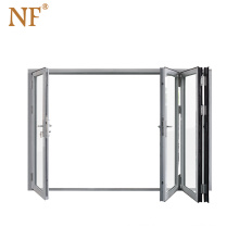 Laminated flush glass accordion shower door